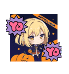 金髪ハロウィン（個別スタンプ：8）