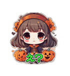 毎日使えるハロウィンのちびキャラスタンプ（個別スタンプ：34）