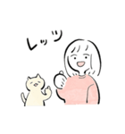 猫と猫と女（個別スタンプ：10）