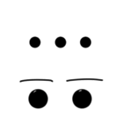 表情は目と口で（個別スタンプ：25）