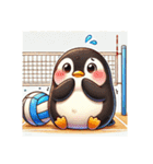 ペンギンのバレーボール大活躍スタンプ（個別スタンプ：5）
