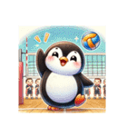 ペンギンのバレーボール大活躍スタンプ（個別スタンプ：11）
