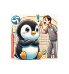 ペンギンのバレーボール大活躍スタンプ（個別スタンプ：12）