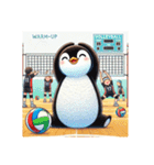 ペンギンのバレーボール大活躍スタンプ（個別スタンプ：18）