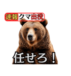 ヒグマ出没！注意（個別スタンプ：4）