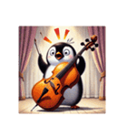 愛くるしいペンギンとチェロの音色 5（個別スタンプ：4）