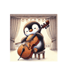 愛くるしいペンギンとチェロの音色 5（個別スタンプ：6）