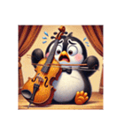 愛くるしいペンギンとチェロの音色 5（個別スタンプ：7）