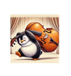 愛くるしいペンギンとチェロの音色 5（個別スタンプ：10）