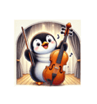 愛くるしいペンギンとチェロの音色 5（個別スタンプ：12）