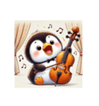 愛くるしいペンギンとチェロの音色 5（個別スタンプ：13）