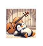 愛くるしいペンギンとチェロの音色 5（個別スタンプ：14）