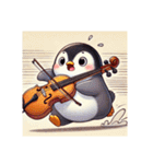 愛くるしいペンギンとチェロの音色 5（個別スタンプ：17）