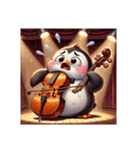 愛くるしいペンギンとチェロの音色 5（個別スタンプ：23）