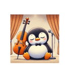 愛くるしいペンギンとチェロの音色 5（個別スタンプ：28）
