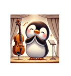 愛くるしいペンギンとチェロの音色 5（個別スタンプ：32）