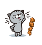 ねこにゃんとめろんの日常会話（個別スタンプ：1）