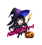 ハッピーハロウィン★魔女登場！（個別スタンプ：14）