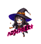 ハッピーハロウィン★魔女登場！（個別スタンプ：36）