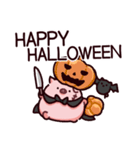 ハロウィンのぶた（個別スタンプ：1）