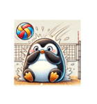 ペンギンのバレーボール大活躍スタンプ 2（個別スタンプ：4）