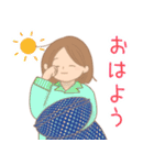 【冬】女の子（個別スタンプ：1）