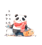 ハロウィン！マフラーぱんだ（個別スタンプ：3）