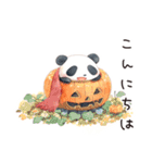 ハロウィン！マフラーぱんだ（個別スタンプ：9）