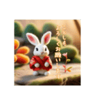 ありがとうなどのお礼うさぎ（個別スタンプ：25）