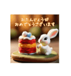 ありがとうなどのお礼うさぎ（個別スタンプ：26）