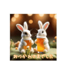 ありがとうなどのお礼うさぎ（個別スタンプ：28）