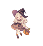 魔女とハロウィンメッセージ（個別スタンプ：7）