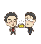 【修正版】パーマとメガネ（個別スタンプ：19）