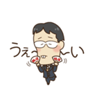 【修正版】パーマとメガネ（個別スタンプ：25）