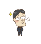 【修正版】パーマとメガネ（個別スタンプ：30）