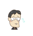 【修正版】パーマとメガネ（個別スタンプ：36）