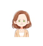 可愛い女性の顔スタンプ（lycopene作）（個別スタンプ：10）