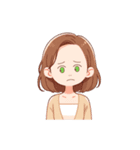 可愛い女性の顔スタンプ（lycopene作）（個別スタンプ：13）