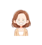 可愛い女性の顔スタンプ（lycopene作）（個別スタンプ：14）