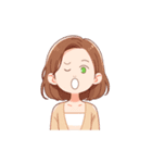 可愛い女性の顔スタンプ（lycopene作）（個別スタンプ：15）