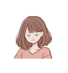 可愛い女性の顔スタンプ（lycopene作）（個別スタンプ：17）