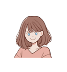 可愛い女性の顔スタンプ（lycopene作）（個別スタンプ：19）