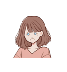 可愛い女性の顔スタンプ（lycopene作）（個別スタンプ：20）