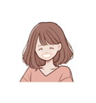 可愛い女性の顔スタンプ（lycopene作）（個別スタンプ：21）