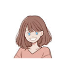 可愛い女性の顔スタンプ（lycopene作）（個別スタンプ：24）