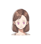 可愛い女性の顔スタンプ（lycopene作）（個別スタンプ：27）