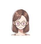 可愛い女性の顔スタンプ（lycopene作）（個別スタンプ：29）