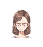 可愛い女性の顔スタンプ（lycopene作）（個別スタンプ：32）
