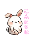 毎日使える うさぎちゃん Rabbit（個別スタンプ：3）