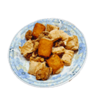 食品シリーズ : 唐揚げ (揚げ物) #6（個別スタンプ：1）